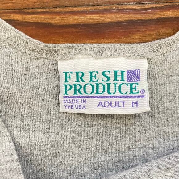 Vintage Cottage Core Heather Gray Fresh Produce Dress - Picture 5 of 6